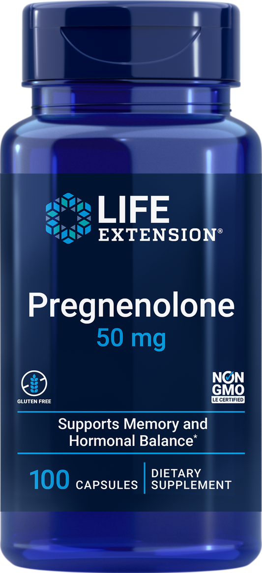 Life Extension Pregnenolone 50mg 100 Capsules