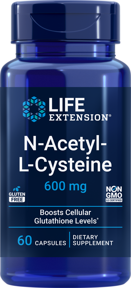 Life Extension N-Acetyl-L-Cysteine 600mg 60 Vegetarian Capsules