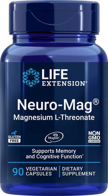 Life Extension Neuro-Mag Magnesium L-Threonate -90 Vegetable Capsules