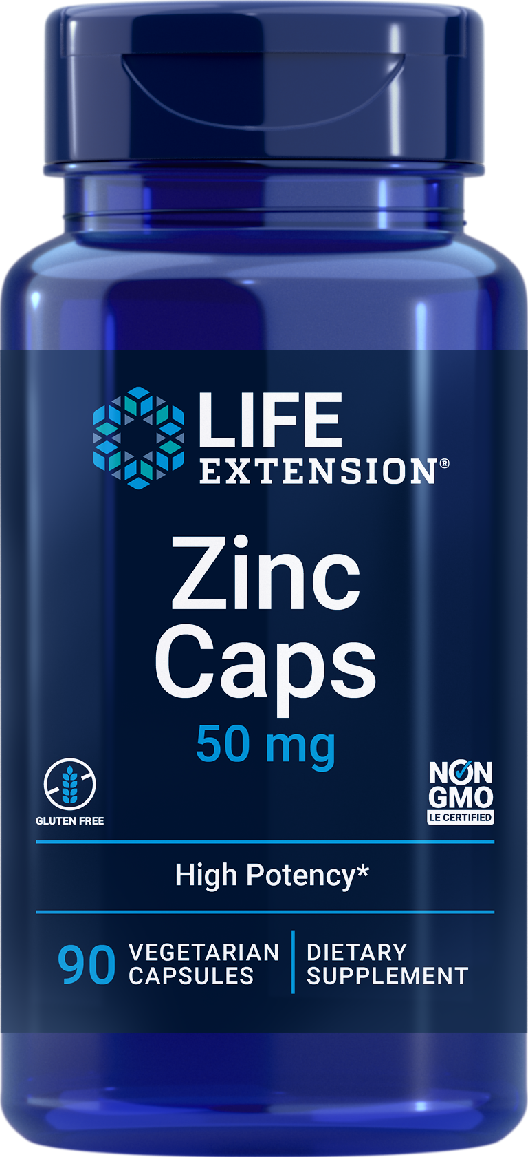 Life Extension Zinc Caps 50mg 90 Vegetarian Capsules