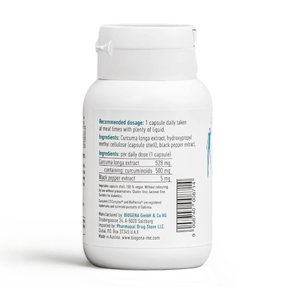 Biogena Turmeric Curcuma 500mg 60 capsules