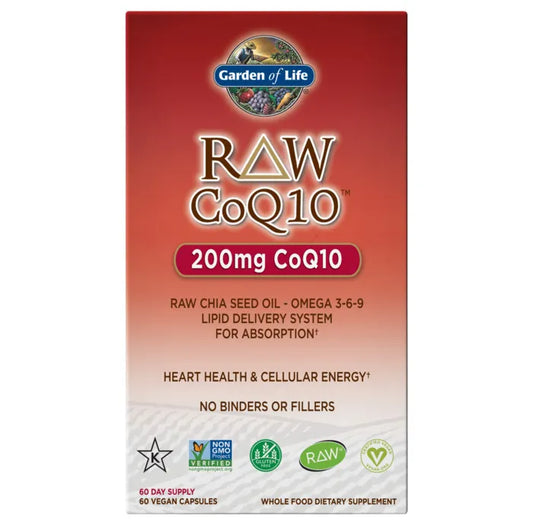 Garden of Life Raw CoQ10 - 200 mg - 60 Vegan Capsules