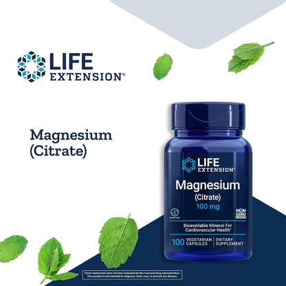 Life Extension Magnesium Citrate 100mg - 100 capsules