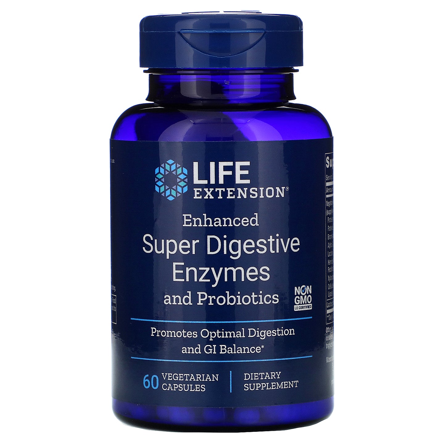 Life Extension Enhanced Super Digestive Enzymes and Probiotics, 60 Vegetarian Capsules