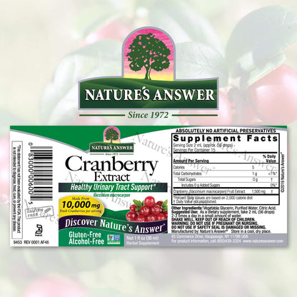 Nature's Answer Cranberry Extract 1fl oz (30 ml) Alcohol Free