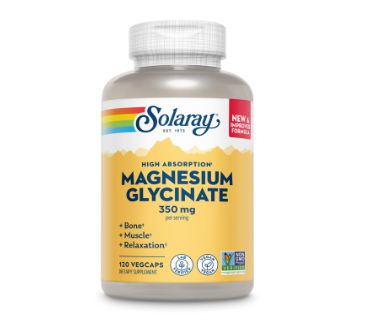Solaray Magnesium Glycinate 350 mg 120 Capsules