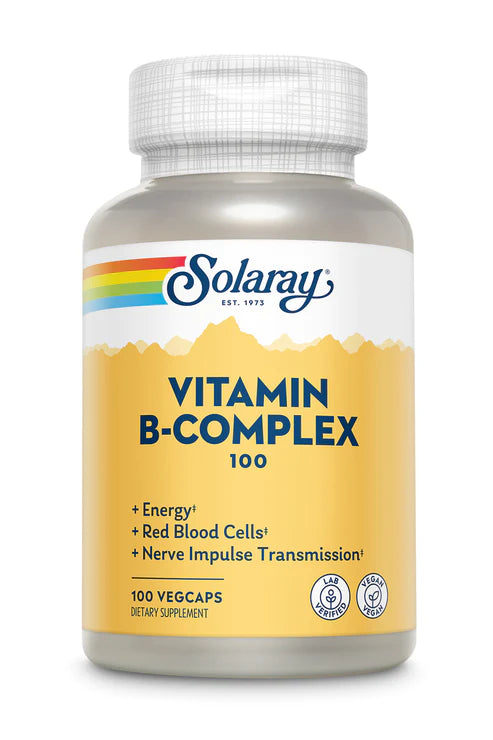 Solaray Vitamin-B Complex 100, 100 Vegetable Capsules