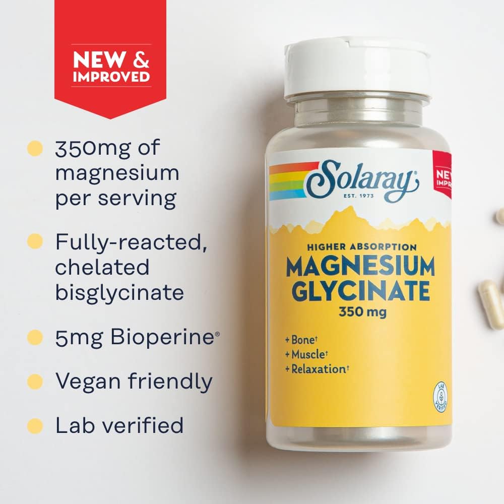 Solaray Magnesium Glycinate 350 mg 120 Capsules