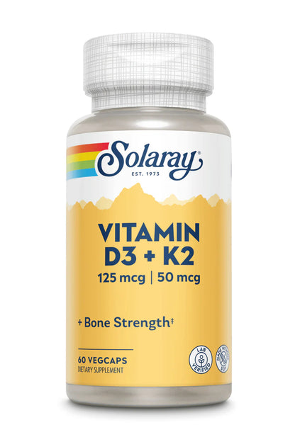 Solaray Vitamin D3 + K2 125 mcg | 50 mcg