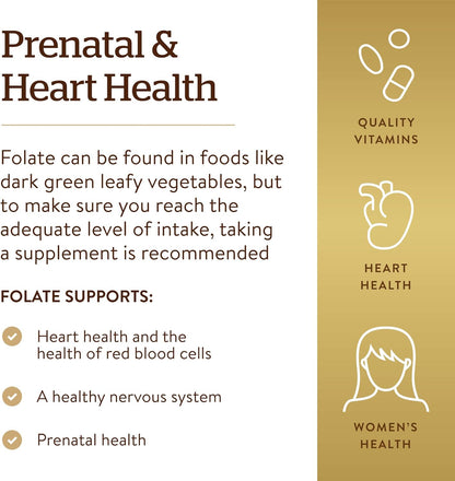 Solgar Folate 666 MCG DFE (folic acid 400 mcg) 250 Tablets