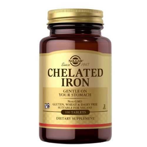 Solgar Chelated Iron, 100 Tablets