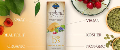 Garden of life mykind Organics Vitamin D3 Organic Spray 1,000 IU (2fl oz) 58 ml