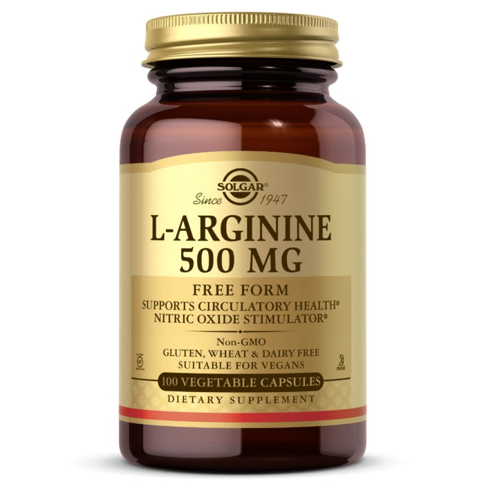 Solgar L- Arginine 500 MG, 100 Vegetable Capsules