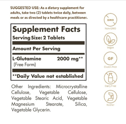 Solgar L-Glutamine 1000 MG, 60 Vegetable Tablets