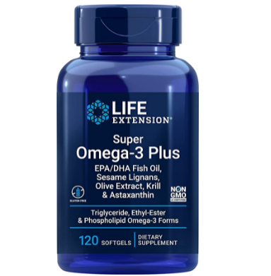 Life Extension Super Omega-3 Plus with Krill & Astaxanthin 120 Softgels