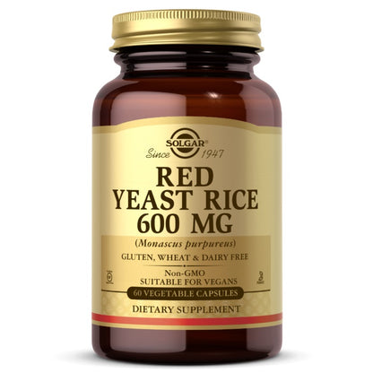 Solgar Red Yeast Rice 600 MG Vegetable Capsules