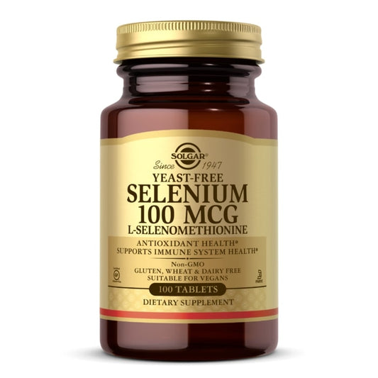 Solgar Yeast-Free Selenium 100 MCG, 100 Tablets