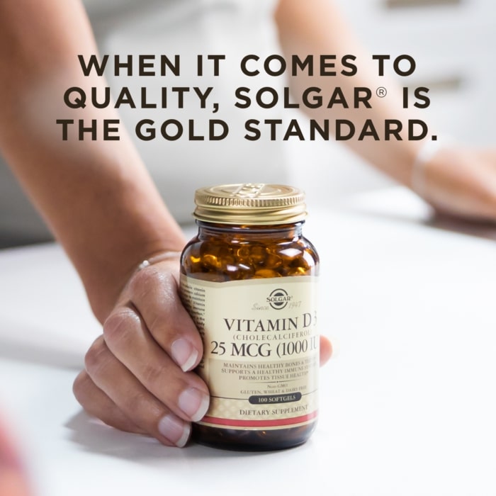 Solgar Vitamin D3 (cholecalciferol) 25 mcg (1000 IU) 100 Softgels