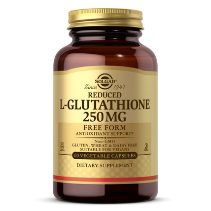 Solgar Reduced L-Glutathione 250 MG, 60 Vegetable Capsules